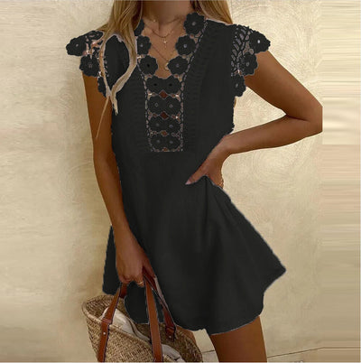 Loisa - Floral Lace Detail Dress