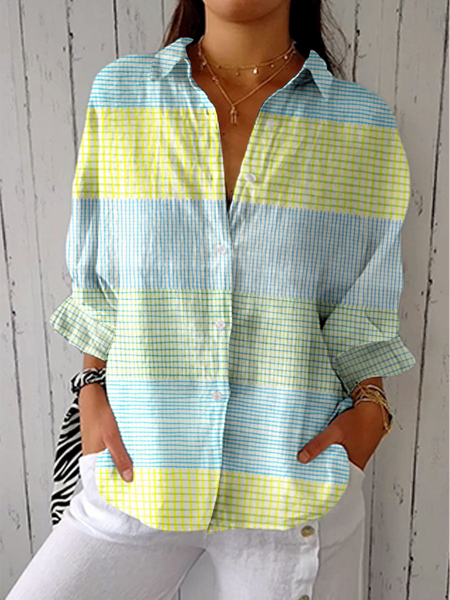 Arely™ Pastel Grid Blouse
