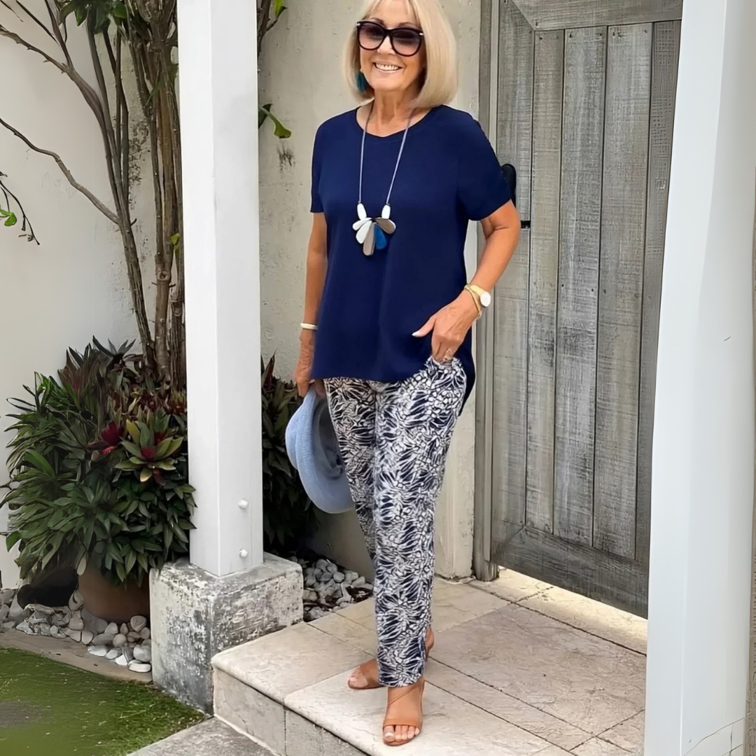 Allegra Cotton-Blend Two-Piece Set