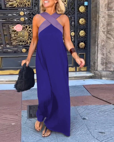 Mila | Cross-Neck Maxi Dress