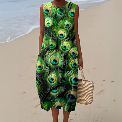 Celina™ | Watercolour Peacock Dress