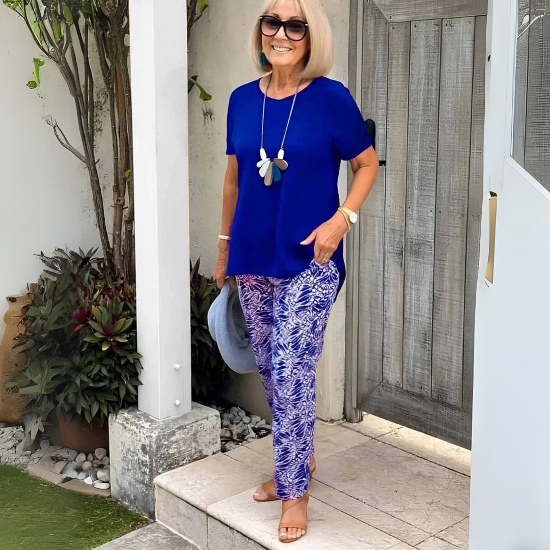 Allegra Cotton-Blend Two-Piece Set