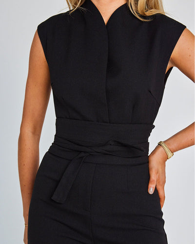 Jeann - Elegant Belted Jumpsuit