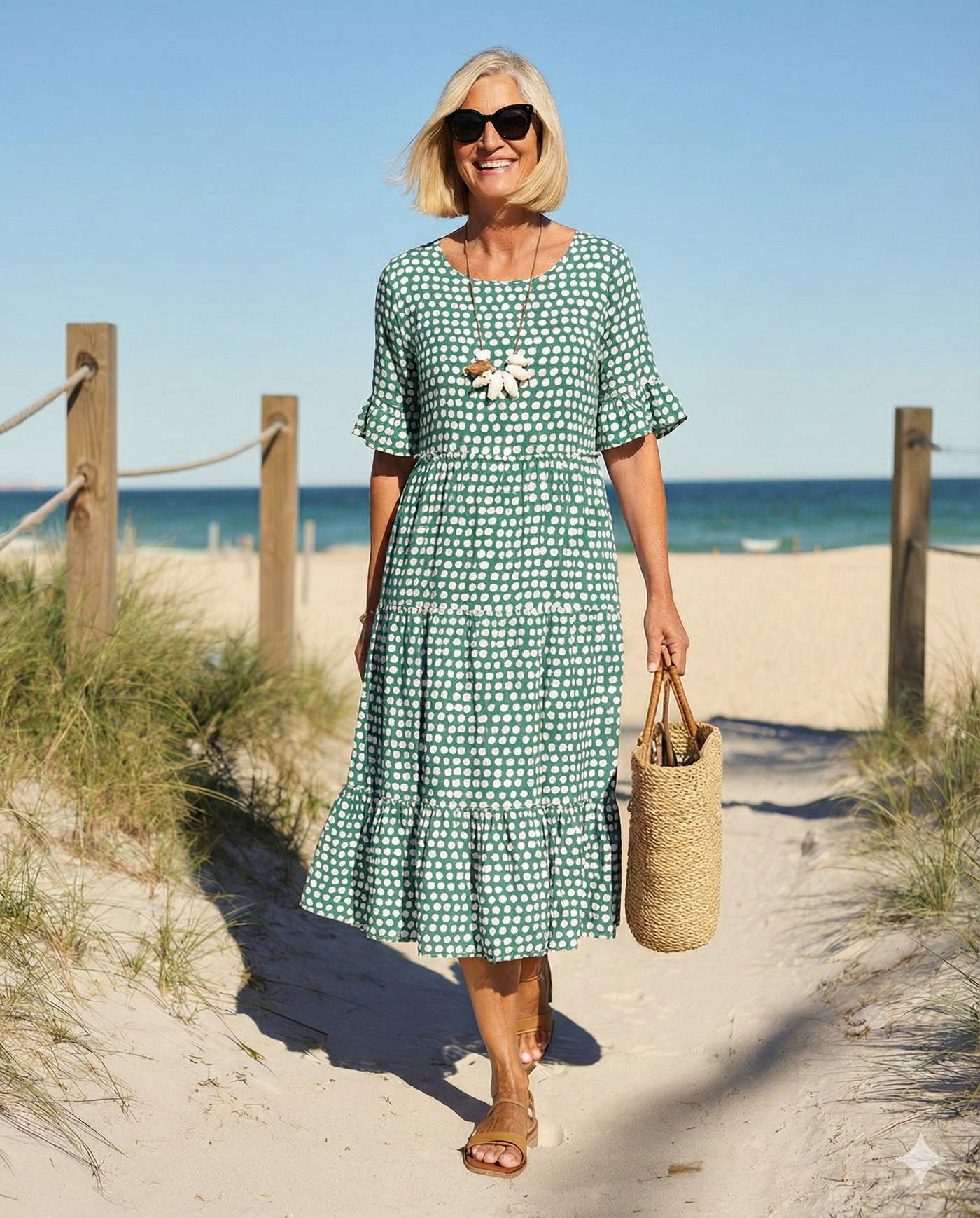 Zora | Sable Short-Sleeve Midi Dress