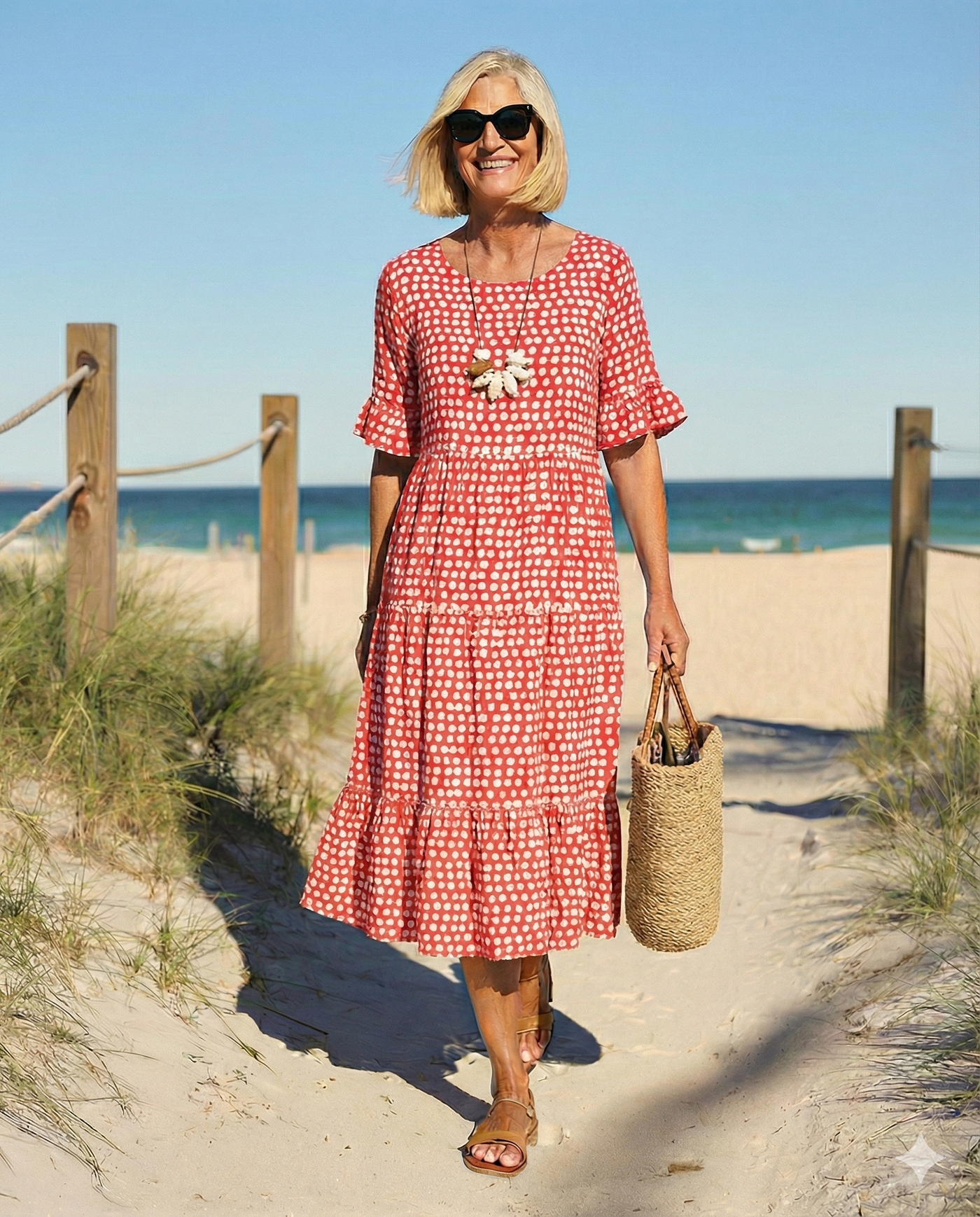 Zora | Sable Short-Sleeve Midi Dress