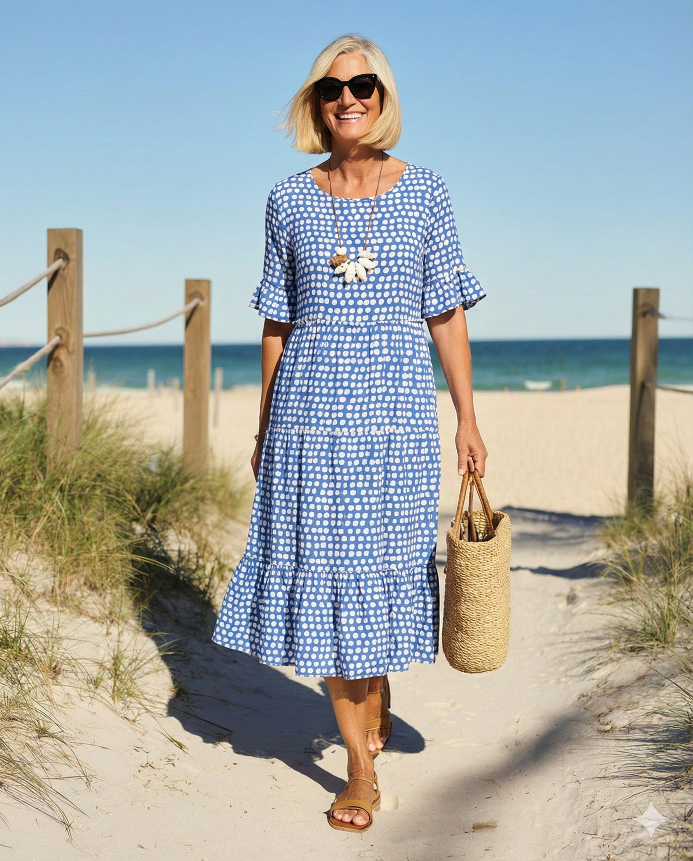 Zora | Sable Short-Sleeve Midi Dress