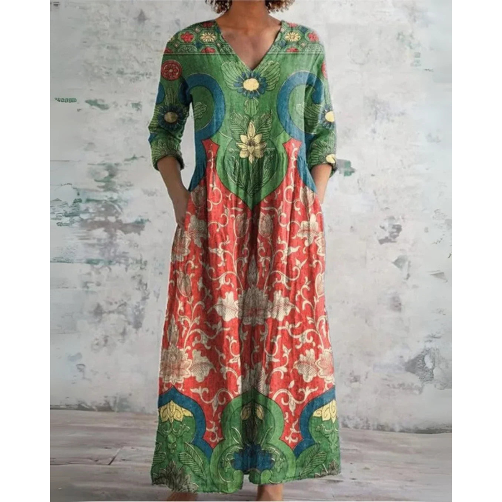 Elowen | Vintage Floral Maxi Dress