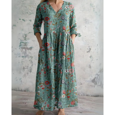 Elowen | Vintage Floral Maxi Dress