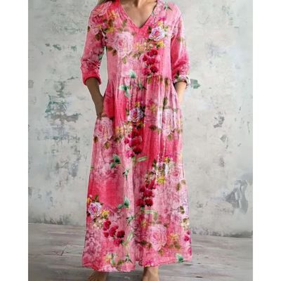 Elowen | Vintage Floral Maxi Dress