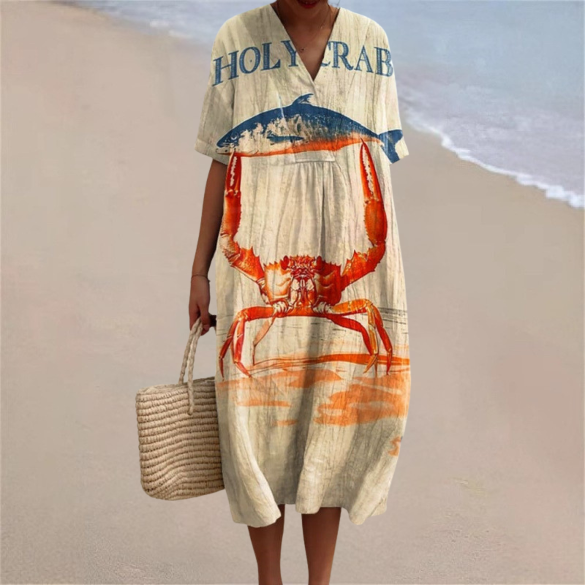 Marilise™ | Coastal Crab & Tuna Summer Dress