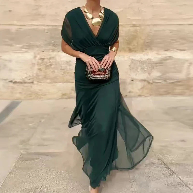 Elysea™ Luna - Elegant Dress With V-Neckline