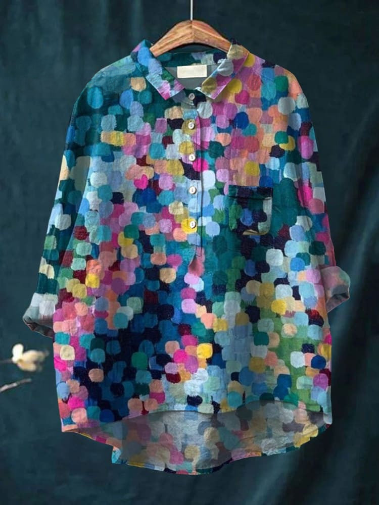 Amara | Colourful Dot Print Shirt