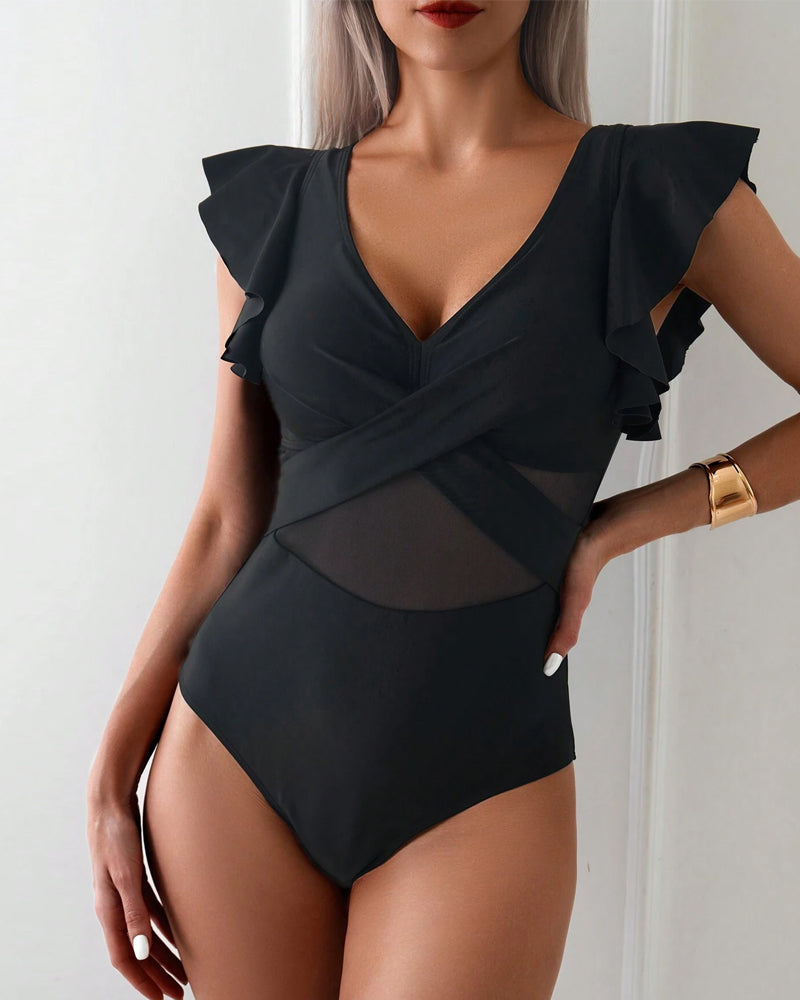 Anissa - Flattering V-Neck Swimsuit