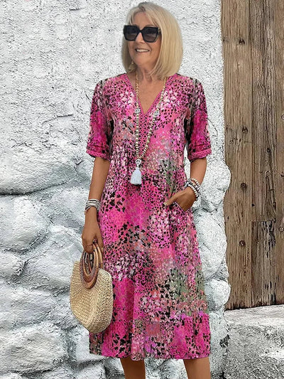 Floral Dress with Tummy Coverage