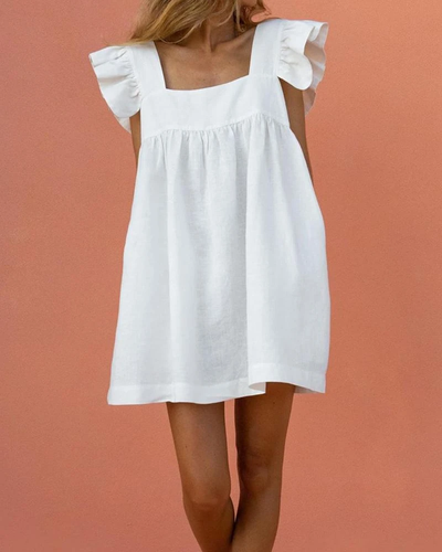 Mikaella - Effortless Flutter-Sleeve Dress