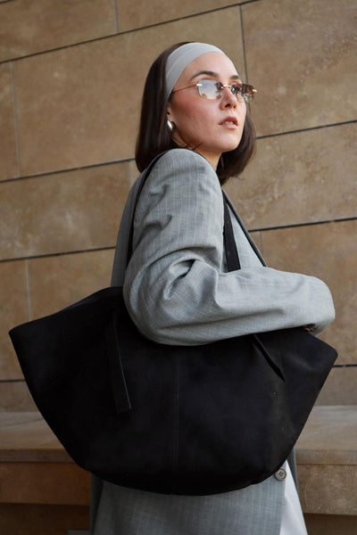 Ava Knot Suede Bag
